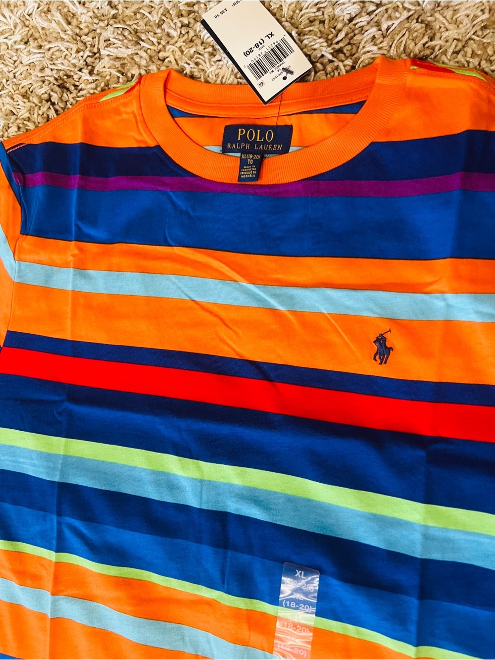 NWT❤️Polo Ralph Lauren Big Boys Striped Jersey T-Shirt szXL - Picture 3 of 5